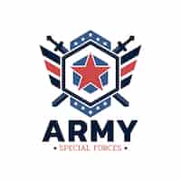 Bezpłatny wektor szablon projektu logo armii