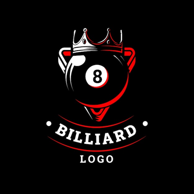 Bezpłatny wektor szablon projektu logo bilardowego