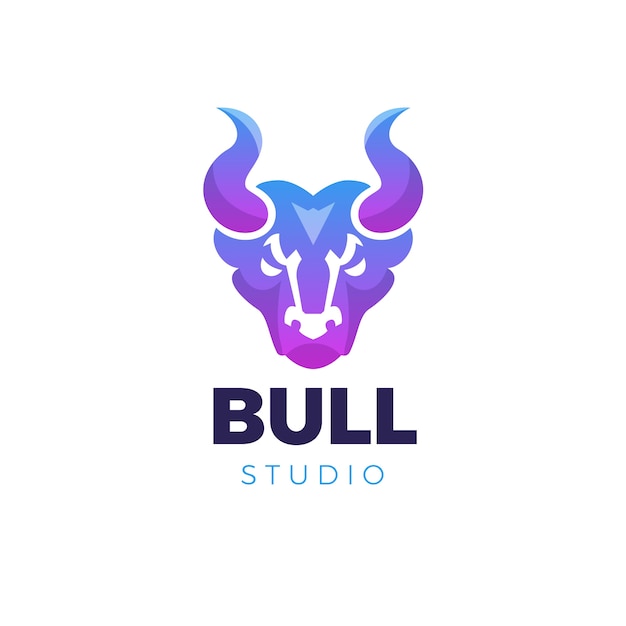 Bezpłatny wektor szablon projektu logo bull