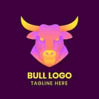 Bezpłatny wektor szablon projektu logo bull