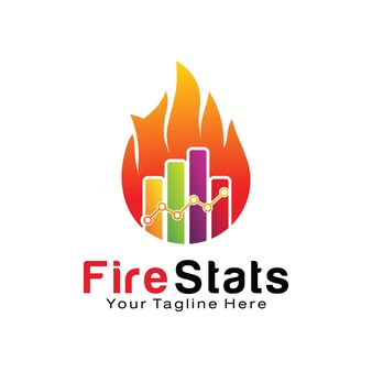 Szablon projektu logo fire stats
