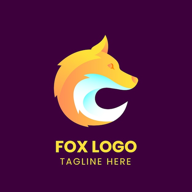 Bezpłatny wektor szablon projektu logo fox