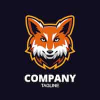 Bezpłatny wektor szablon projektu logo fox
