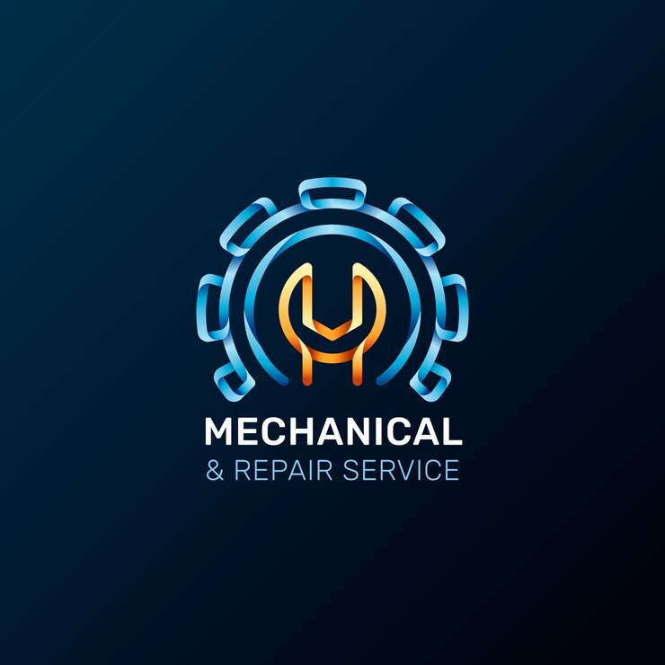 Bezpłatny plik Wektor szablon projektu logo gradientu naprawy mechanicznej
