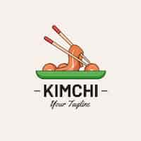 Bezpłatny wektor szablon projektu logo kimchi