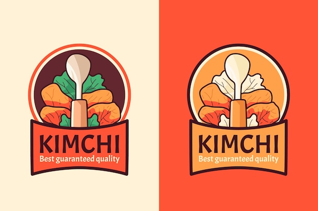 Bezpłatny wektor szablon projektu logo kimchi