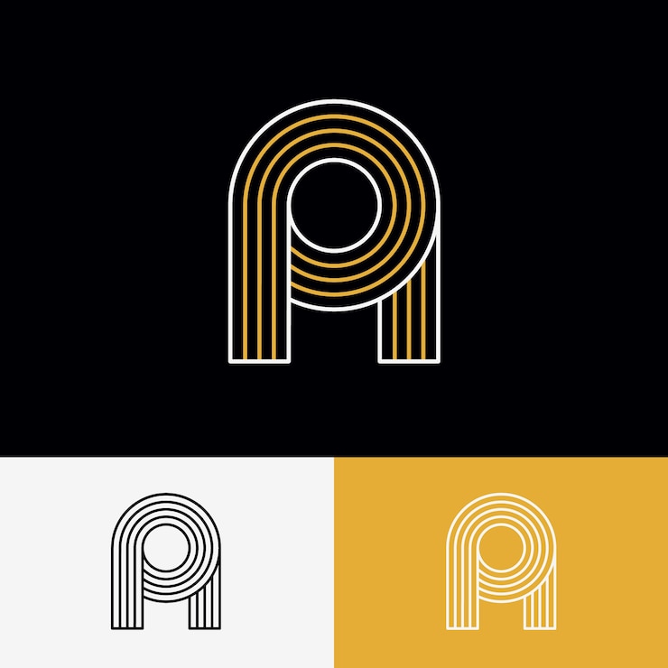 Bezpłatny plik Wektor szablon projektu logo monogram ap