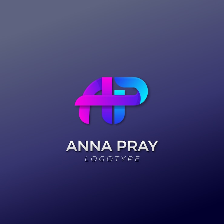 Bezpłatny plik Wektor szablon projektu logo monogram gradientu ap