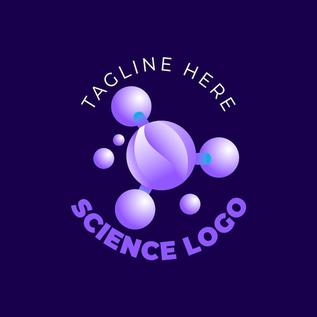 Bezpłatny wektor szablon projektu logo nauki