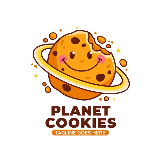 Bezpłatny wektor szablon projektu logo plików cookie
