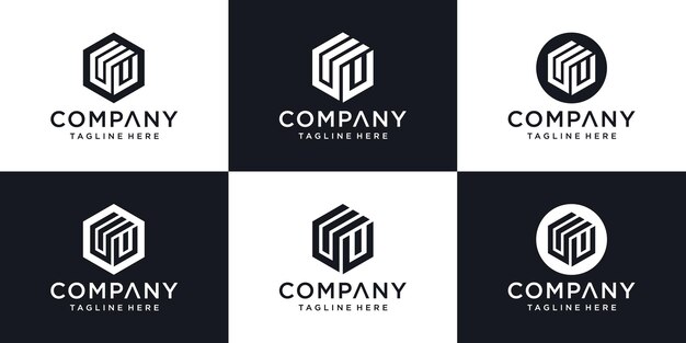 Szablon projektu logo streszczenie nowoczesny początkowa litera w znak