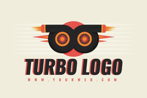 Bezpłatny wektor szablon projektu logo turbo