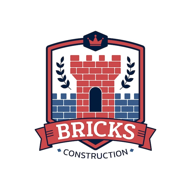 Szablon projektu logo z cegły