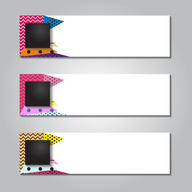 Szablon sieci web banner abstrakcyjny wzór geometryczny
