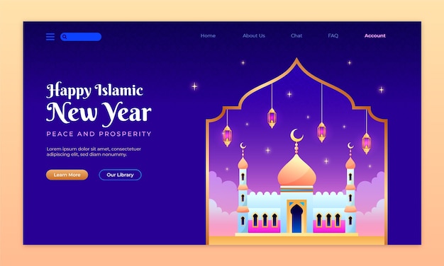 Szablon Strony Docelowej Na Obchody Islamskiego Nowego Roku
