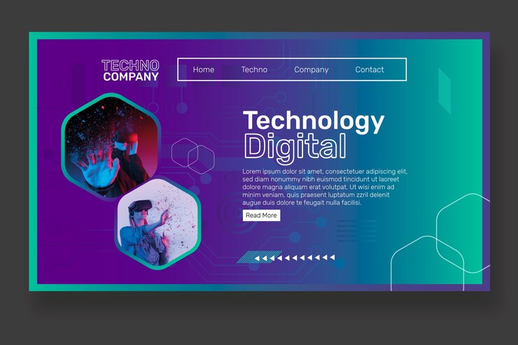 Bezpłatny plik Wektor szablon strony docelowej w technologii półtonów gradientowych