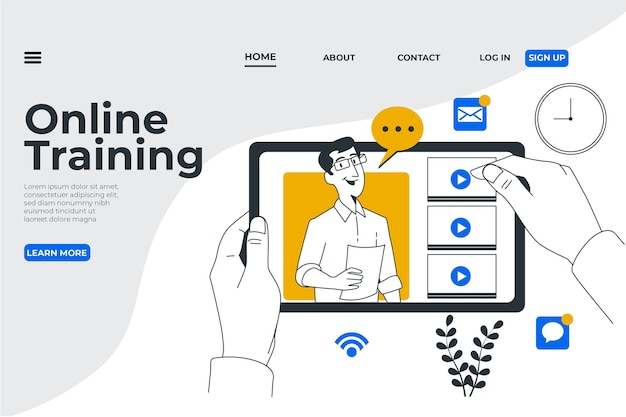 Szablon strony docelowej webinaru