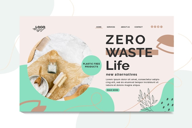 Szablon Strony Docelowej Zero Waste