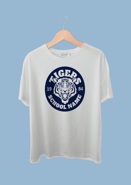 Szablon szkolnej koszulki Vintage Tigers