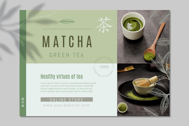 Szablon Transparent Herbaty Matcha