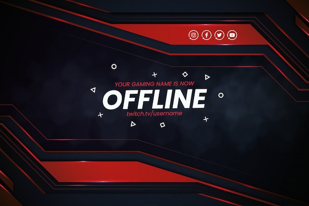 Szablon transparent nowoczesny Twitch
