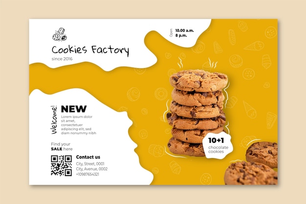 Bezpłatny wektor szablon transparentu plików cookie