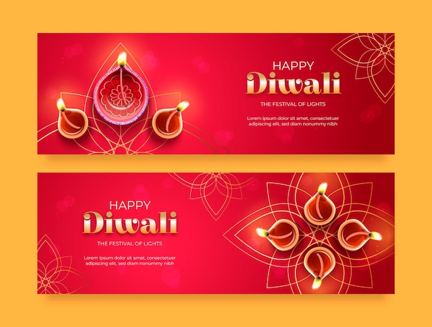 Szablon Transparentu Poziomego Festiwalu Diwali