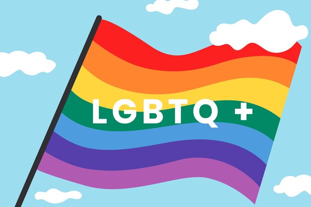 Szablon transparentu tęczowej flagi dla praw LGBTQ