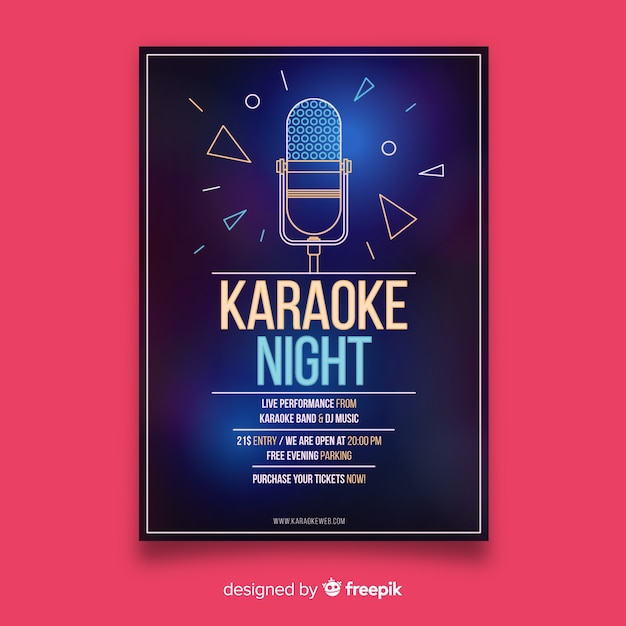 Szablon Ulotki Nocnej Karaoke