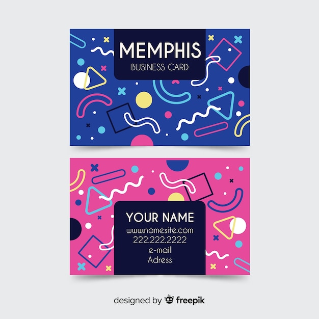 Szablon Wizytówki Memphis