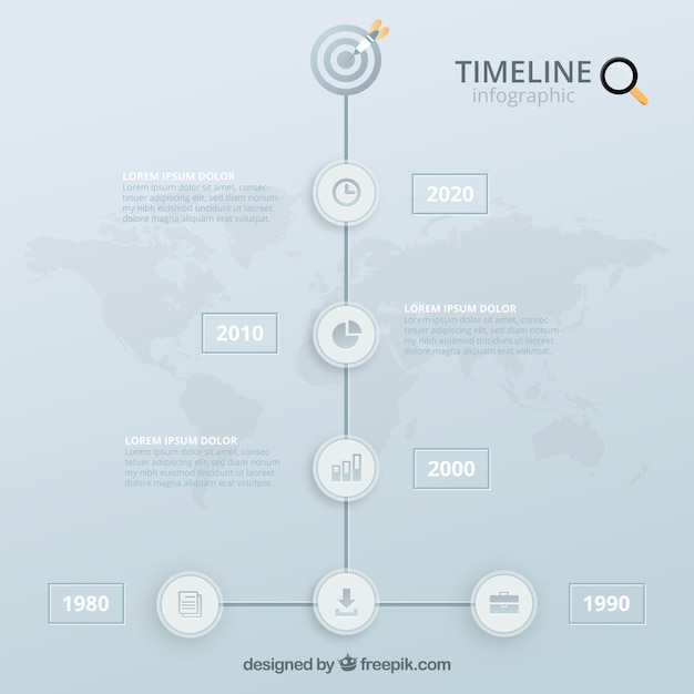 Bezpłatny wektor szary timeline infografika