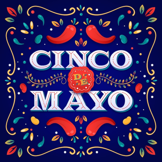 Szczegółowa Ilustracja Cinco De Mayo