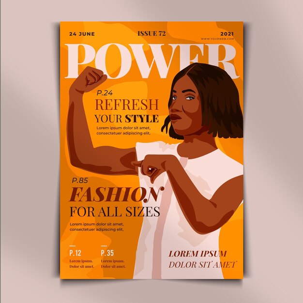 Szczegółowa ilustracja okładki magazynu
