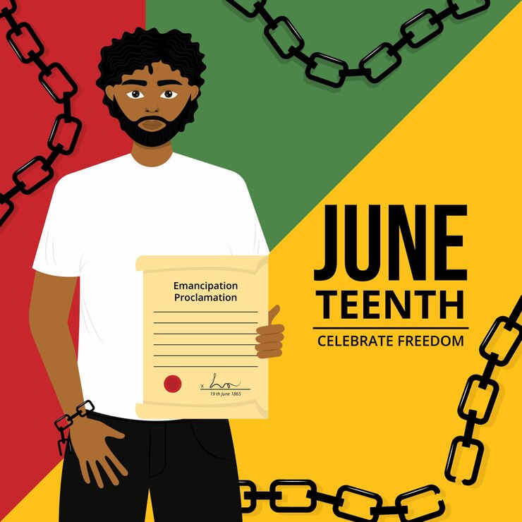 Bezpłatny plik Wektor szczegółowa ilustracja z juneteenth