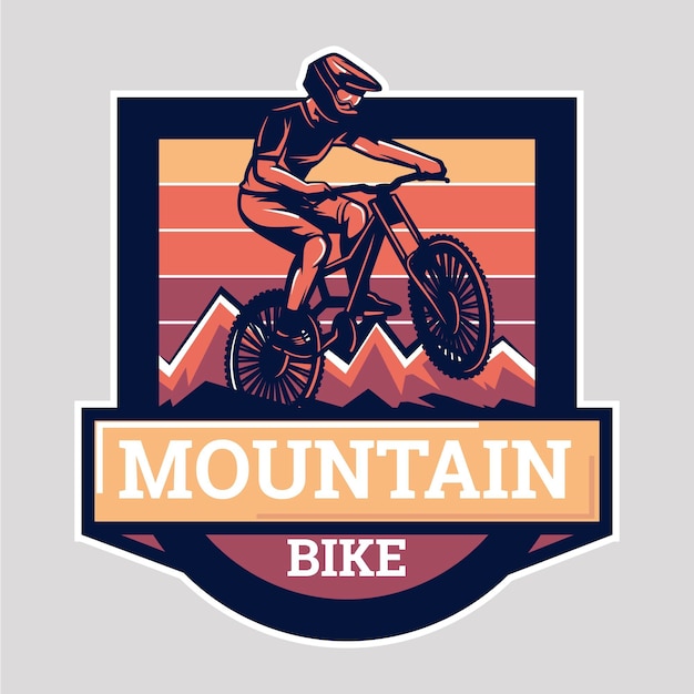 Bezpłatny wektor szczegółowy szablon logo roweru