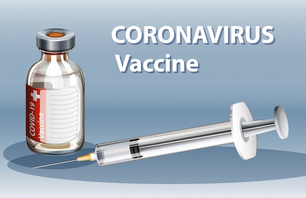 Szczepionka I Strzykawka Przeciwko Koronawirusowi Darmowych Wektorów