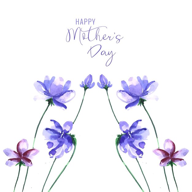 Szczęśliwa dzień matki karta z dekoracyjnym kwiatu tłem