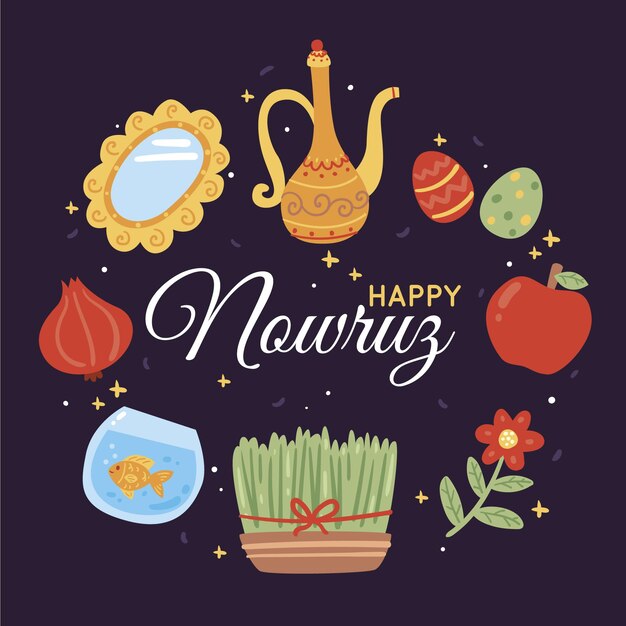 Szczęśliwa ilustracja nowruz