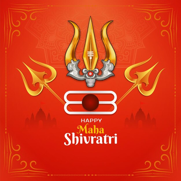 Szczęśliwa Maha Shivratri Hinduski Indyjski festiwal kulturalny tło