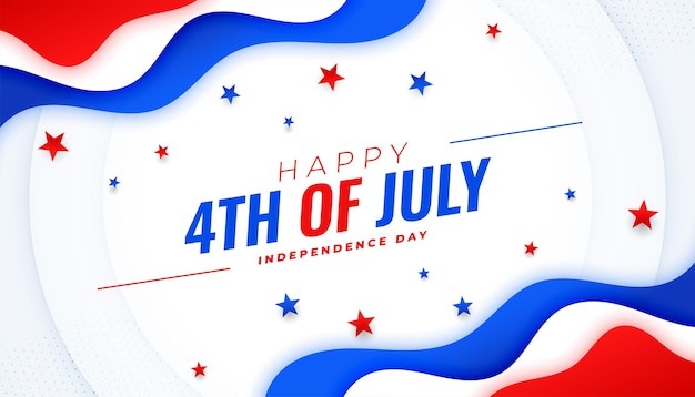 Szczęśliwego 4 lipca Dzień Niepodległości w stylu fal
