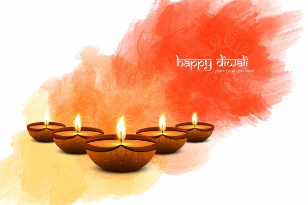 Szczęśliwego diwali piękne tło karty z pozdrowieniami
