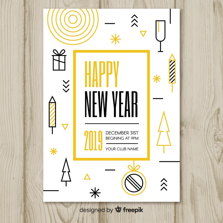 Bezpłatny plik Wektor szczęśliwego nowego roku 2019 plakat