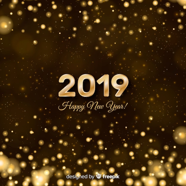Szczęśliwego nowego roku 2019 tło
