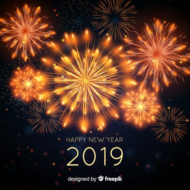 Szczęśliwego nowego roku 2019 tło