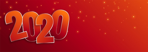 Szczęśliwego Nowego Roku 2020 Celebracja Szeroki Banner