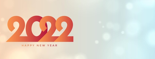 Szczęśliwego Nowego Roku 2022 Elegancki Projekt Banera Bokeh