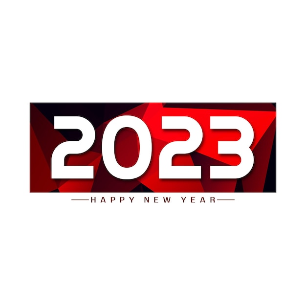 Bezpłatny wektor szczęśliwego nowego roku 2023 ozdobny projekt tła