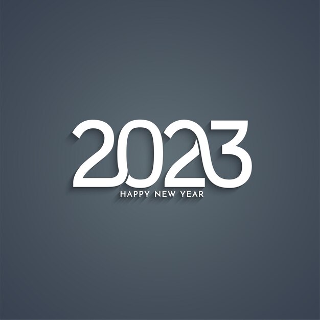Szczęśliwego nowego roku 2023 projekt tekstu proste minimalne tło