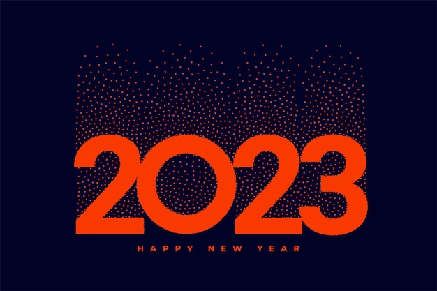 Szczęśliwego Nowego Roku 2023 świąteczny Baner W Stylu Cząstek
