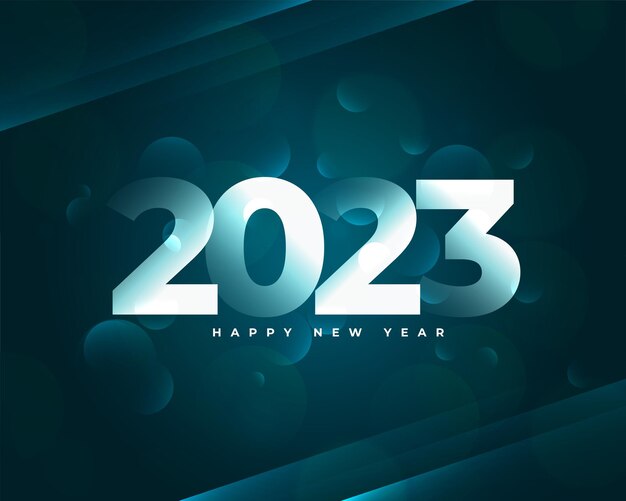 Szczęśliwego nowego roku 2023 tło festiwalu z efektem bokeh